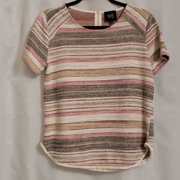 W5 Textured Woven Blouse sz S - Picture 2 of 5